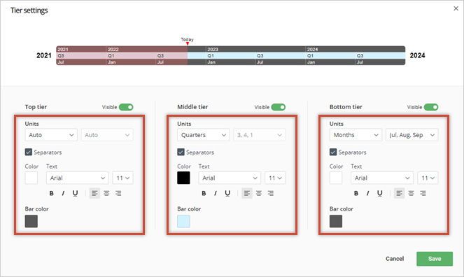 tier-settings-customize-multiple-timescales-office-timeline-online.png