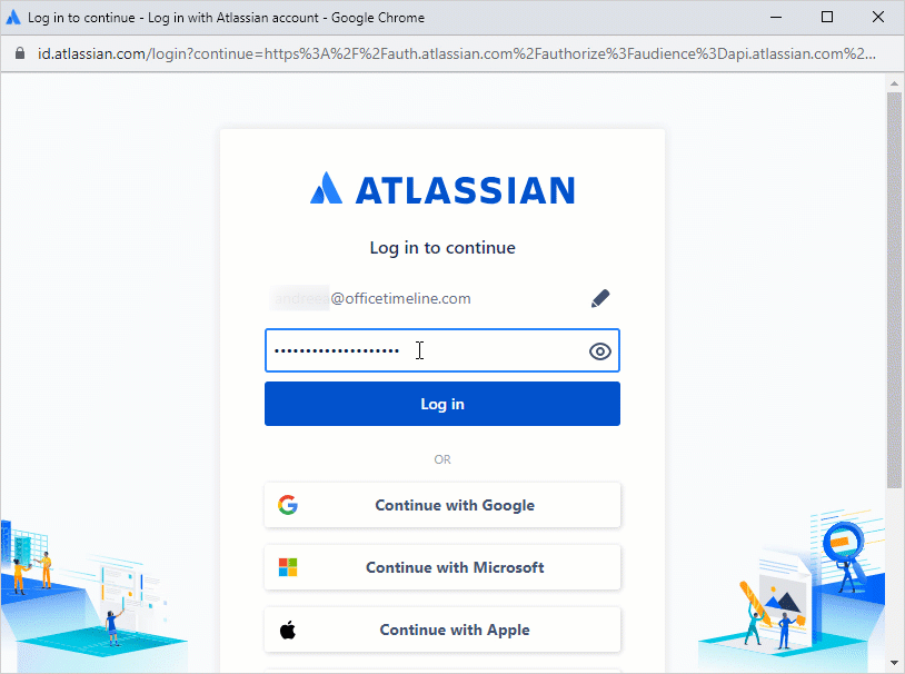 authorize-access-jira-office-timeline-online