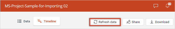 refresh-imported-data-office-timeline-online-free-vs-premium