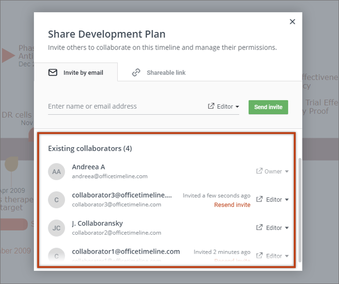 existing-collaborators-on-a-timeline