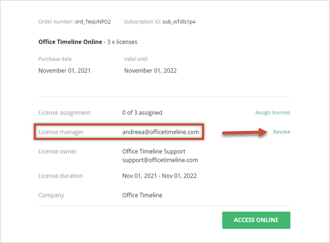 revoke-license-manager-office-timeline-online